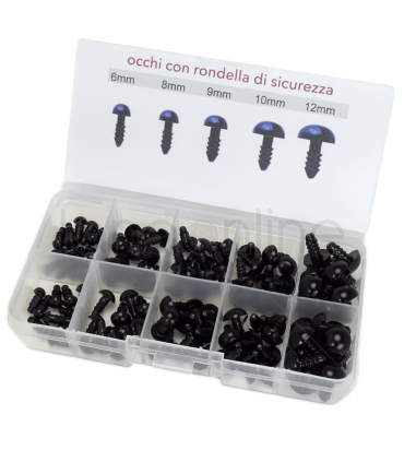Eyes set with washer