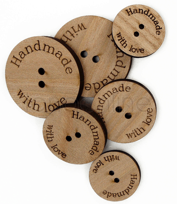 Bottoni legno made with love - Oana Boutique