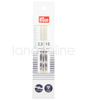 Double pointed needles 15 cm Prym Ergonomics - Plastic