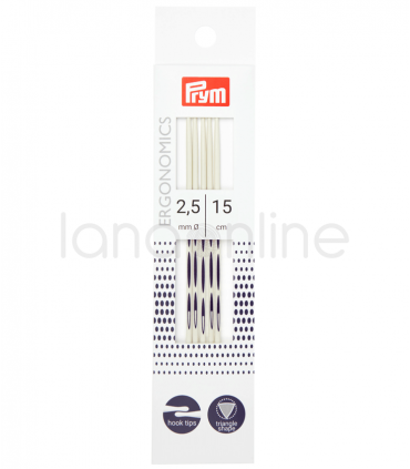 Ferri doppia punta 15 cm Prym Ergonomics - Plastica