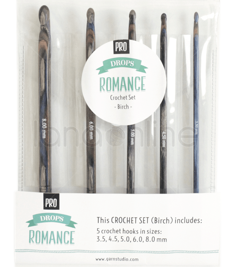 Set Uncinetti Drops, Pro Romance Legno