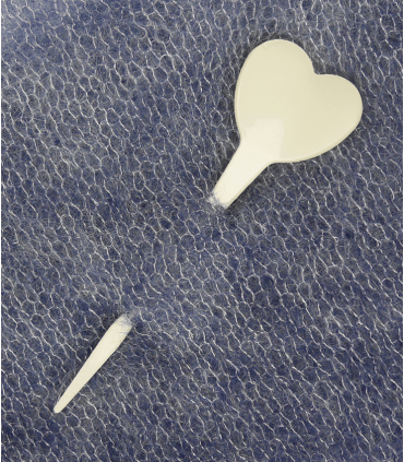 Heart pin in acetate
