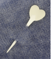 Heart pin in acetate