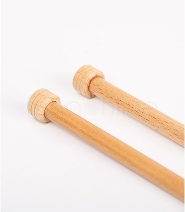 Ferri Dritti Drops Basic - Legno 35cm | Garnstudio Drops Design