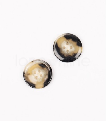 Drops Button - Imitation Horn - Mocha