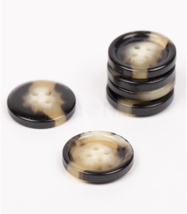 Drops Button - Imitation Horn - Mocha