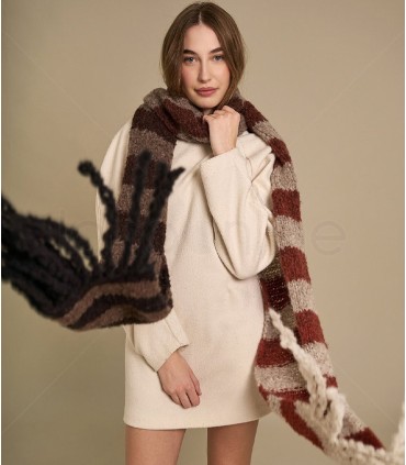 Schema - Maxi Sciarpa Piuma Alpaca Dégradé