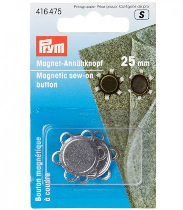 Magnetic sew-on button 25mm - Prym