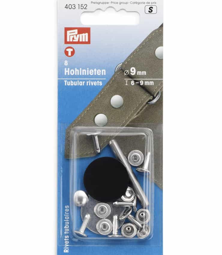 24 Rivets en 9 mm noir Prym