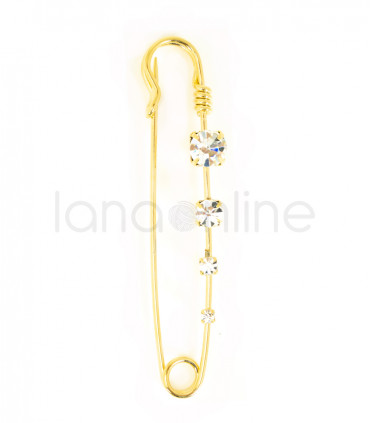 Spilla Metallo - 4 Strass