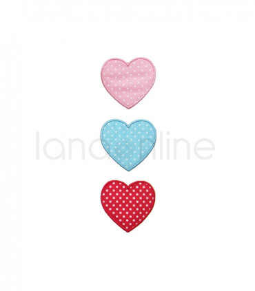 Applicazione Termoadesiva - Cuore Pois