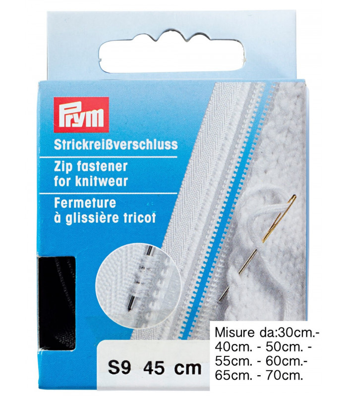 Prym Navy 60 Cm Chiusura 2 Vie Zip Estrattori S13 (1pc