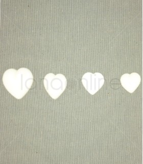 Heart Button - White