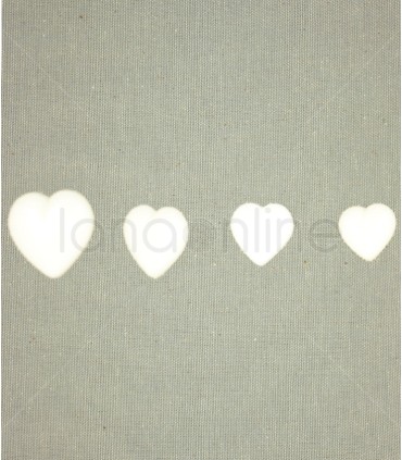 Bottone Cuore - Bianco