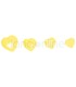 Bottone Cuore - Giallo