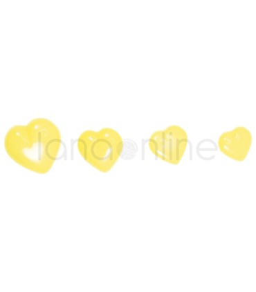 Bottone Cuore - Giallo
