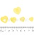 Bottone Cuore - Giallo