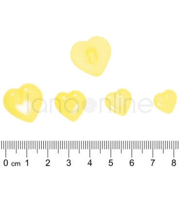 Bottone Cuore - Giallo