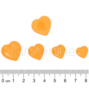 Heart Button - Orange