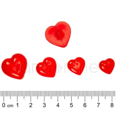 Heart Button - Red