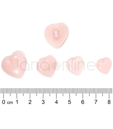 Heart Button - Pink