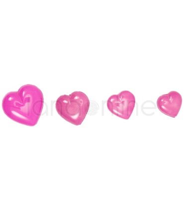 Heart Button - Fucsia