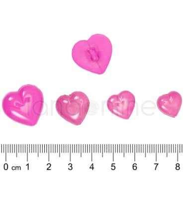 Heart Button - Fucsia