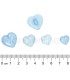 Bottone Cuore - Azzurro