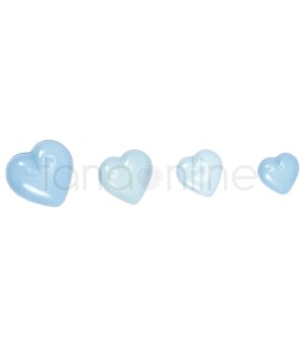Heart Button - Light Blue