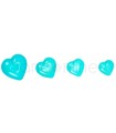 Heart Button - Turquoise