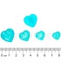 Bottone Cuore - Turchese