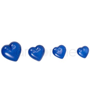 Bottone Cuore - Blu