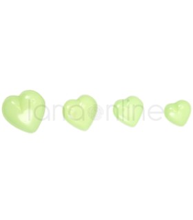 Heart Button - Light Green