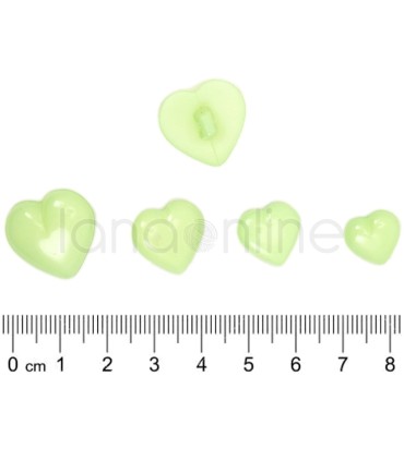Bottone Cuore - Verdino