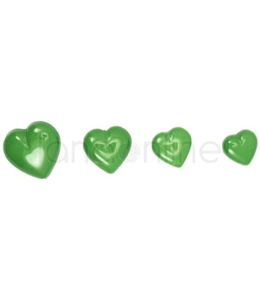 Bottone Cuore - Verde