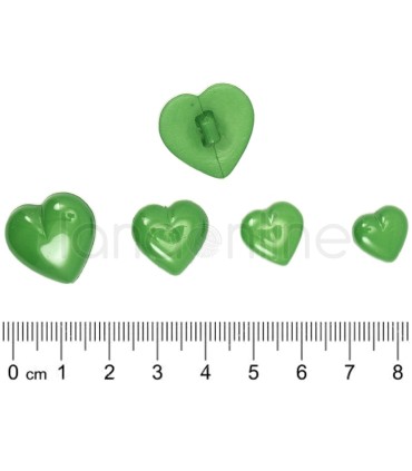 Bottone Cuore - Verde