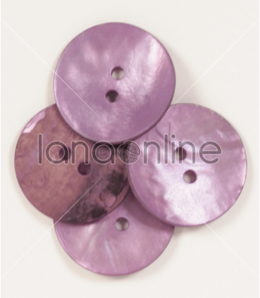 Bottone Drops - Madreperla Tondo Viola