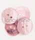 Drops Button - Light Pink Round Mother of Pearl