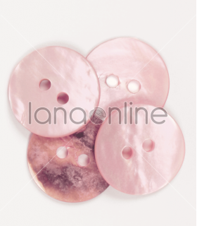 Drops Button - Light Pink Round Mother of Pearl
