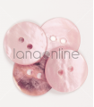 Drops Button - Light Pink Round Mother of Pearl
