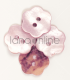 Drops Button - Light Pink Flower