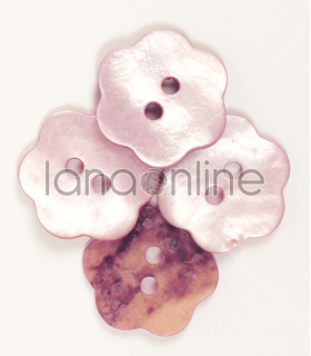 Drops Button - Light Pink Flower