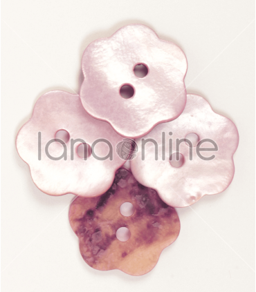Bottone Drops - Fiore Rosa Chiaro