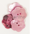 Drops Button - Medium Pink Flower