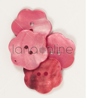 Bottone Drops - Fiore rosso