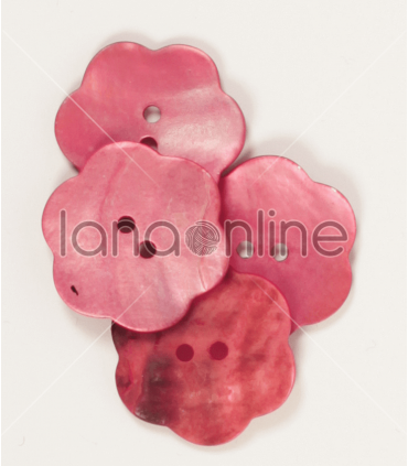 Drops Button - Red flower