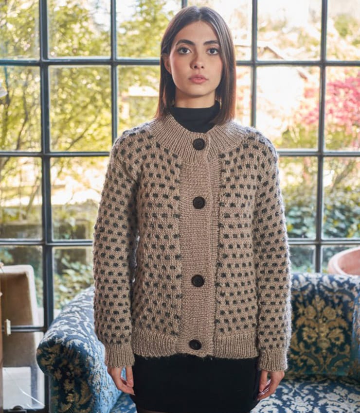 Cardigan Punto Tessuto